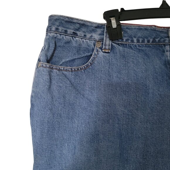 Tommy Hilfiger Womens Embroidered Blue Denim Jeans Size 16 Relaxed Fit - Picture 3 of 7